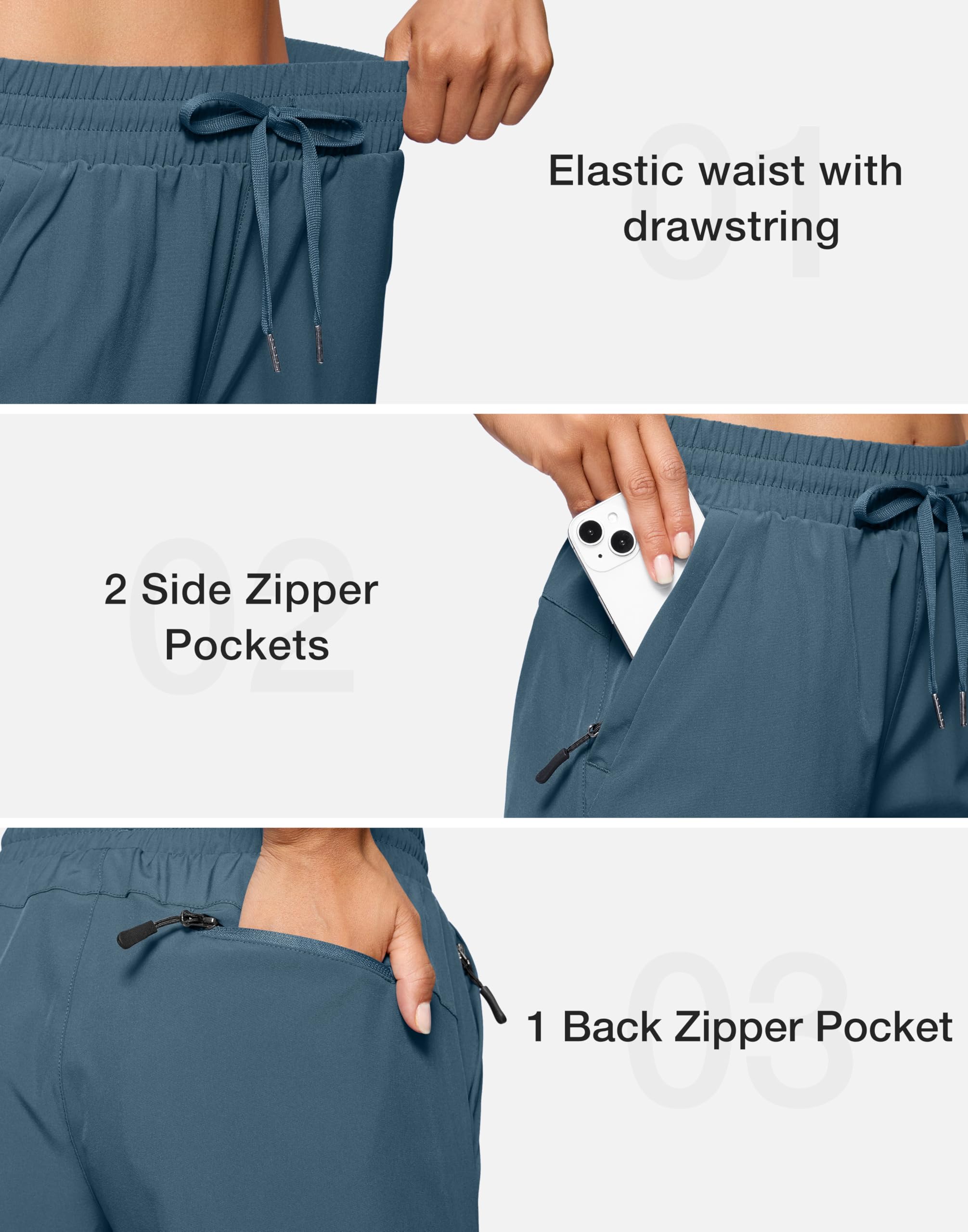 SANTINY shorts offering UPF50+ sun protection and water resistance for sunny days.