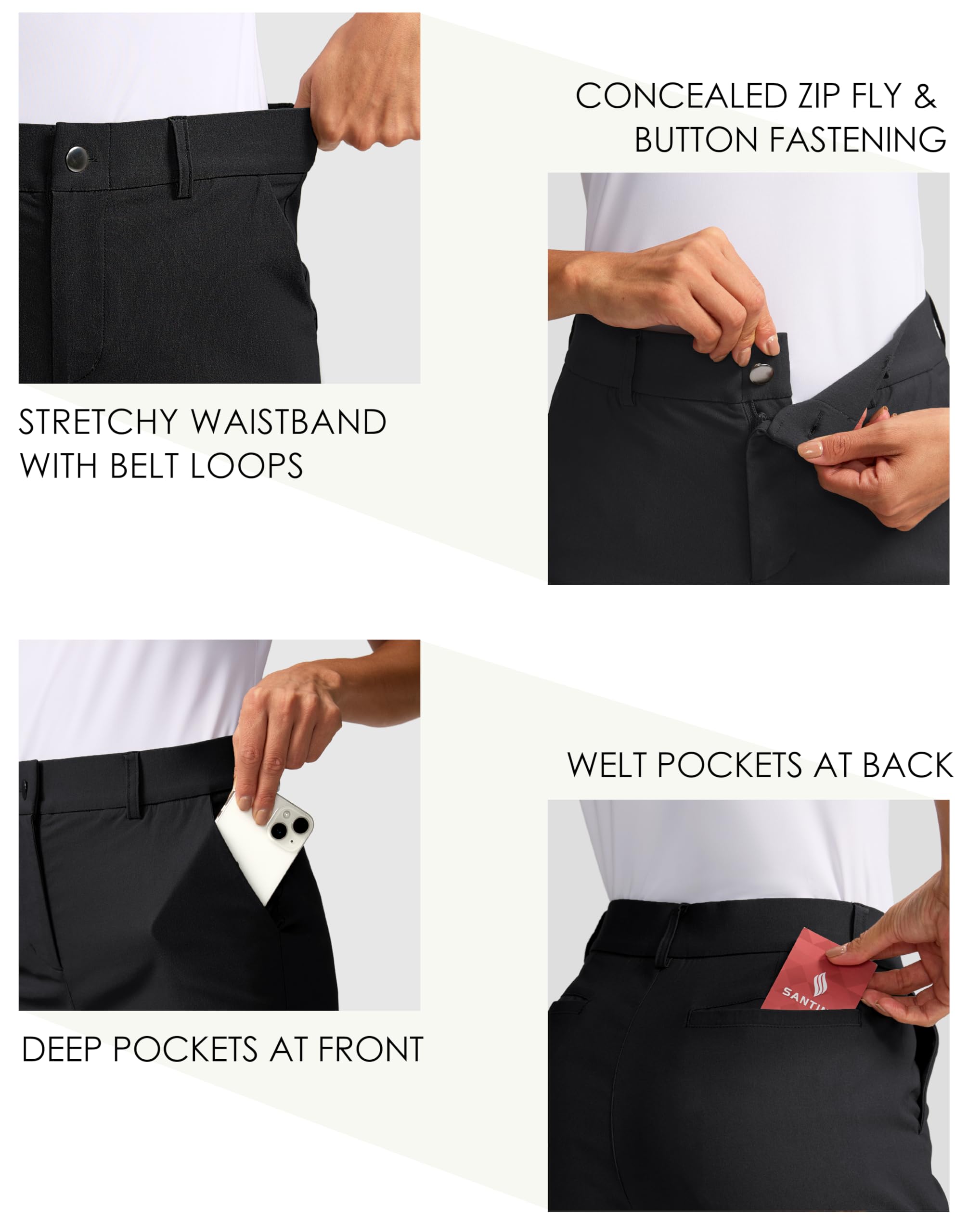 SANTINY versatile shorts pair with casual outfits for hiking or everyday wear.