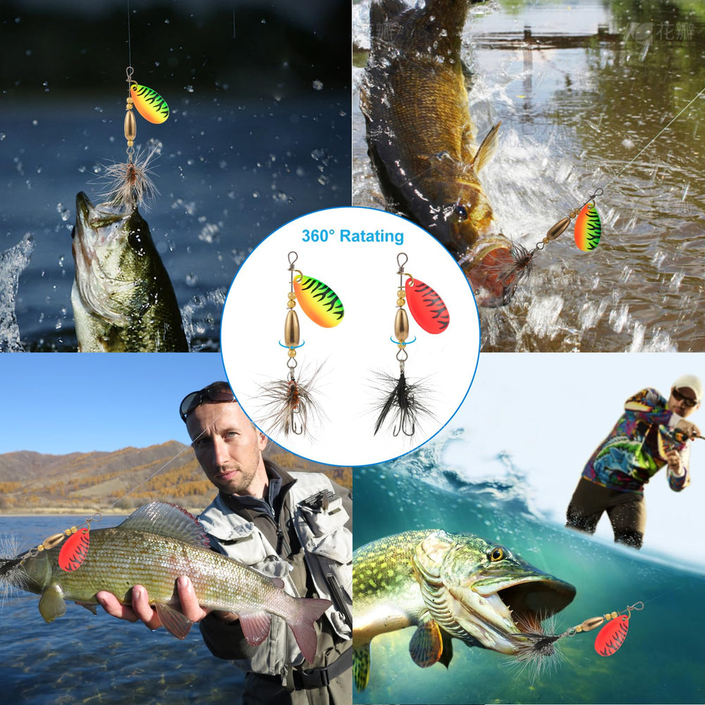 Four spinner styles included in the kit