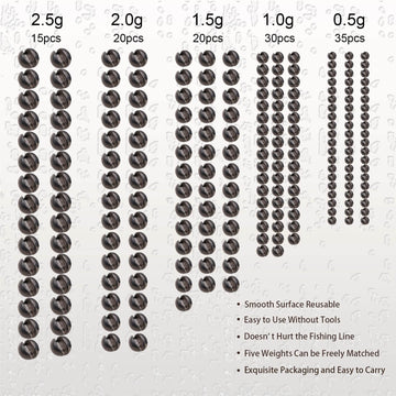 SANWEAL round removable fishing sinkers 0.06oz (20 pcs)
