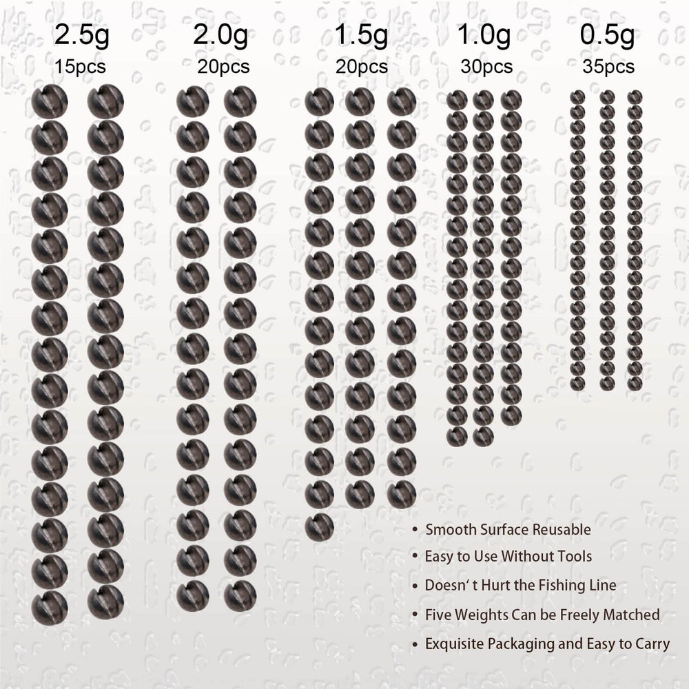SANWEAL round removable fishing sinkers 0.06oz (20 pcs)