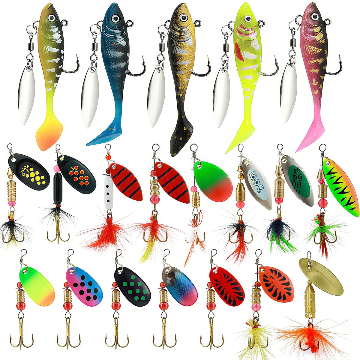 SANWEAL Rooster Tail Lures – lifelike paddle tail swimbaits