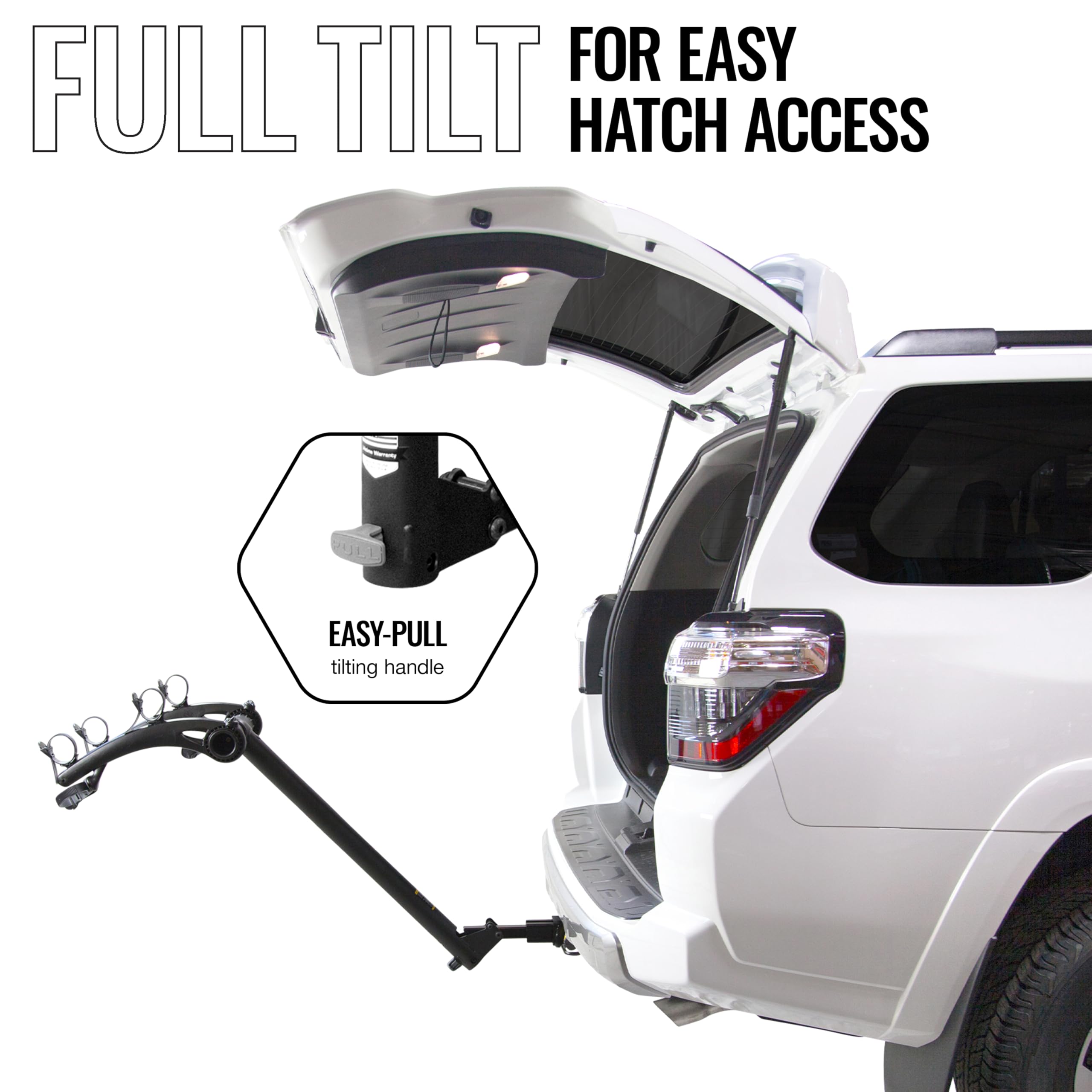 Saris Bones 2-Bike Hitch Rack two-bike capacity suitable for road and mountain bikes.