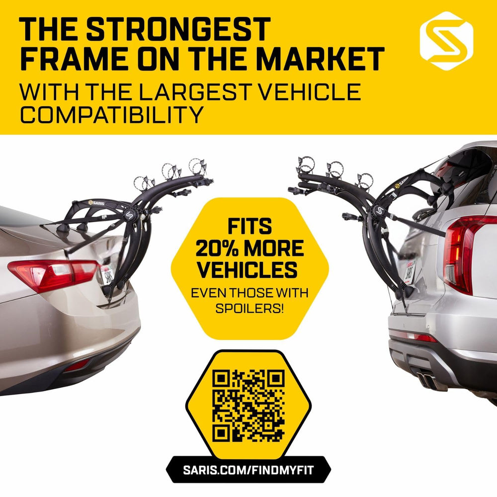 Saris Bones EX supports up to 35 lb per bike for stability.