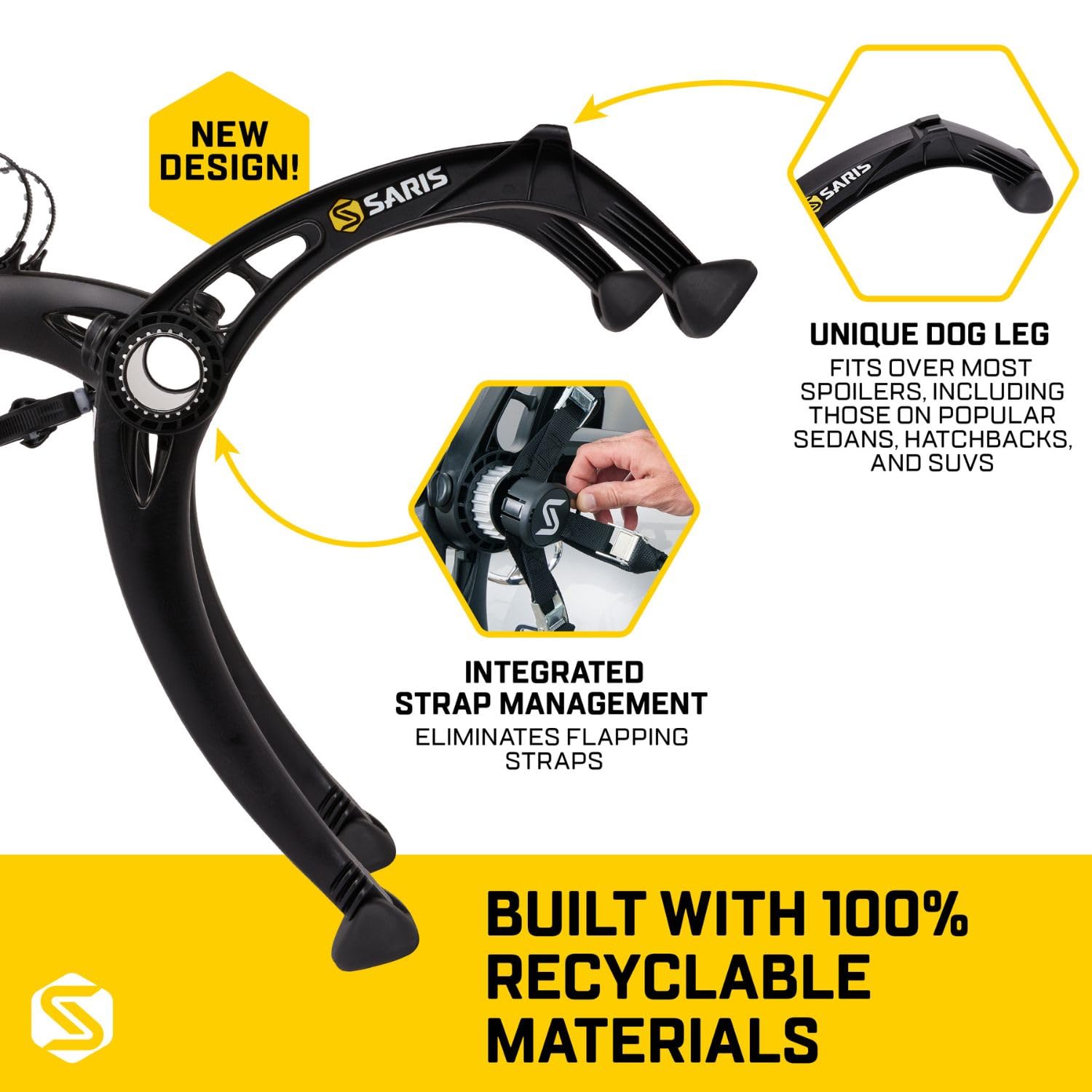 Saris Bones EX ratchet straps enable quick, secure bike loading.