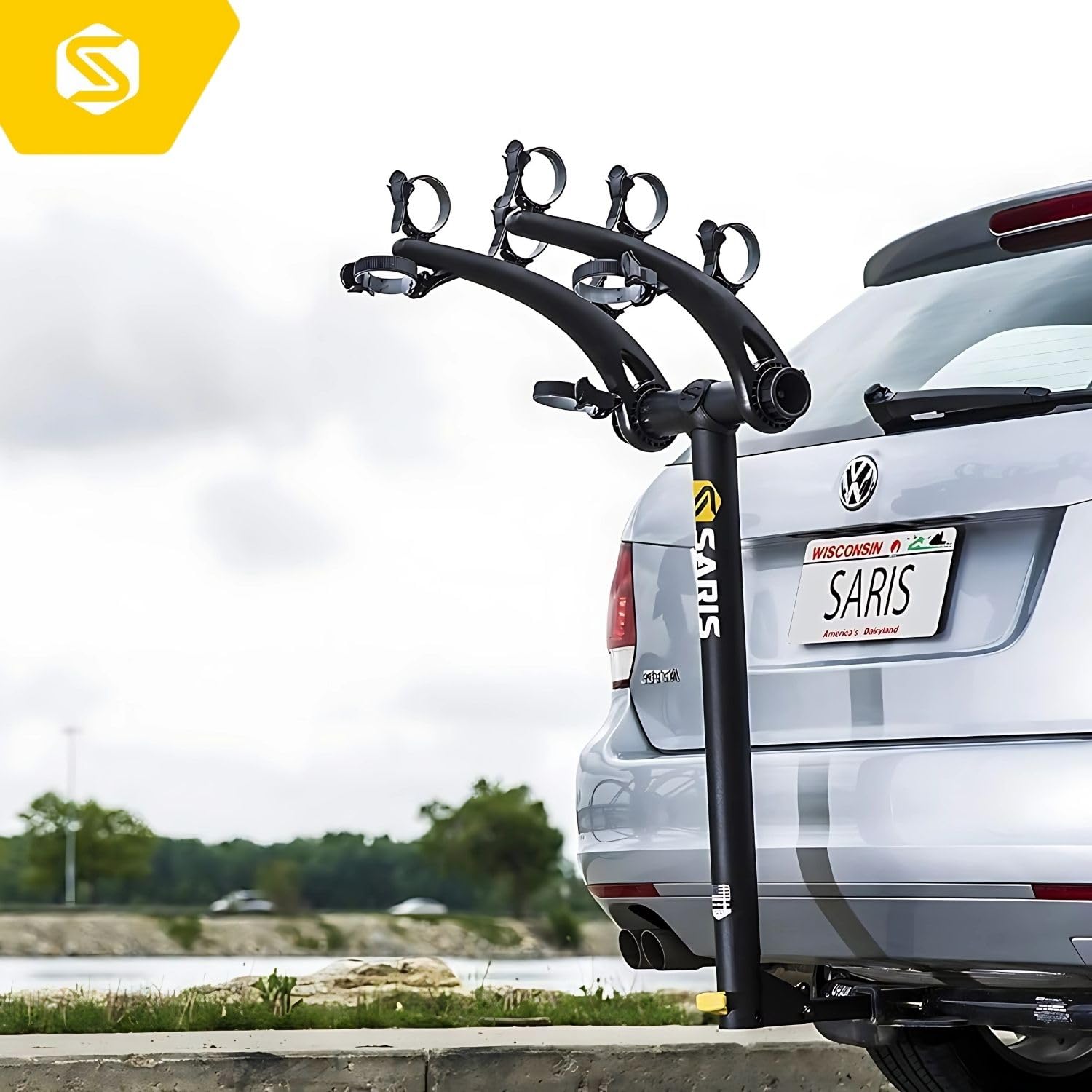 Saris Bones injection-molded arms provide strong bike support