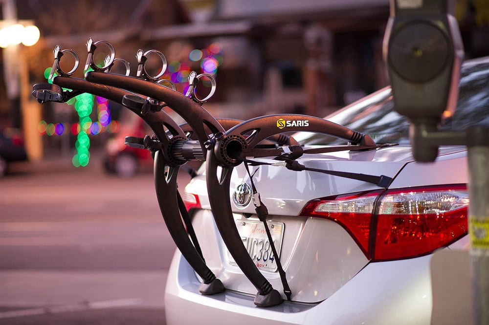 Saris Bones anti-sway straps keep bikes aligned during travel
