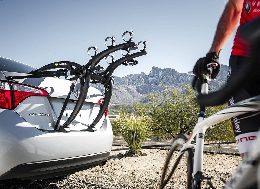 Saris Bones trunk rack with injection-molded arms for strong bike support