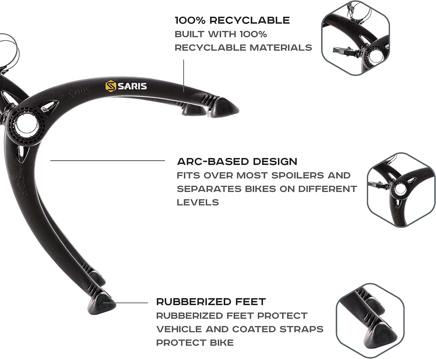Saris Bones trunk rack mounted on car rear for convenient loading