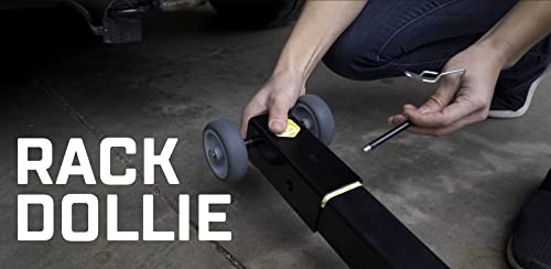 Saris Easy-Remove Dollie simplifies detaching and storing when not in use.