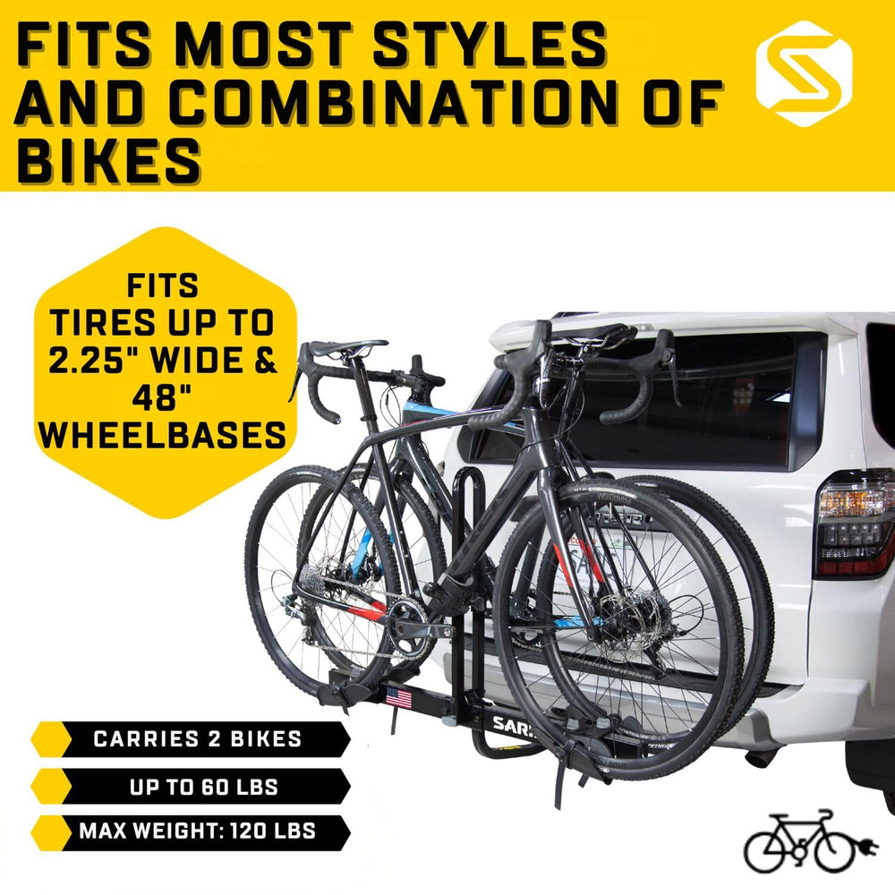 Saris Freedom 2-Bike Hitch Rack lightweight design for easy handling