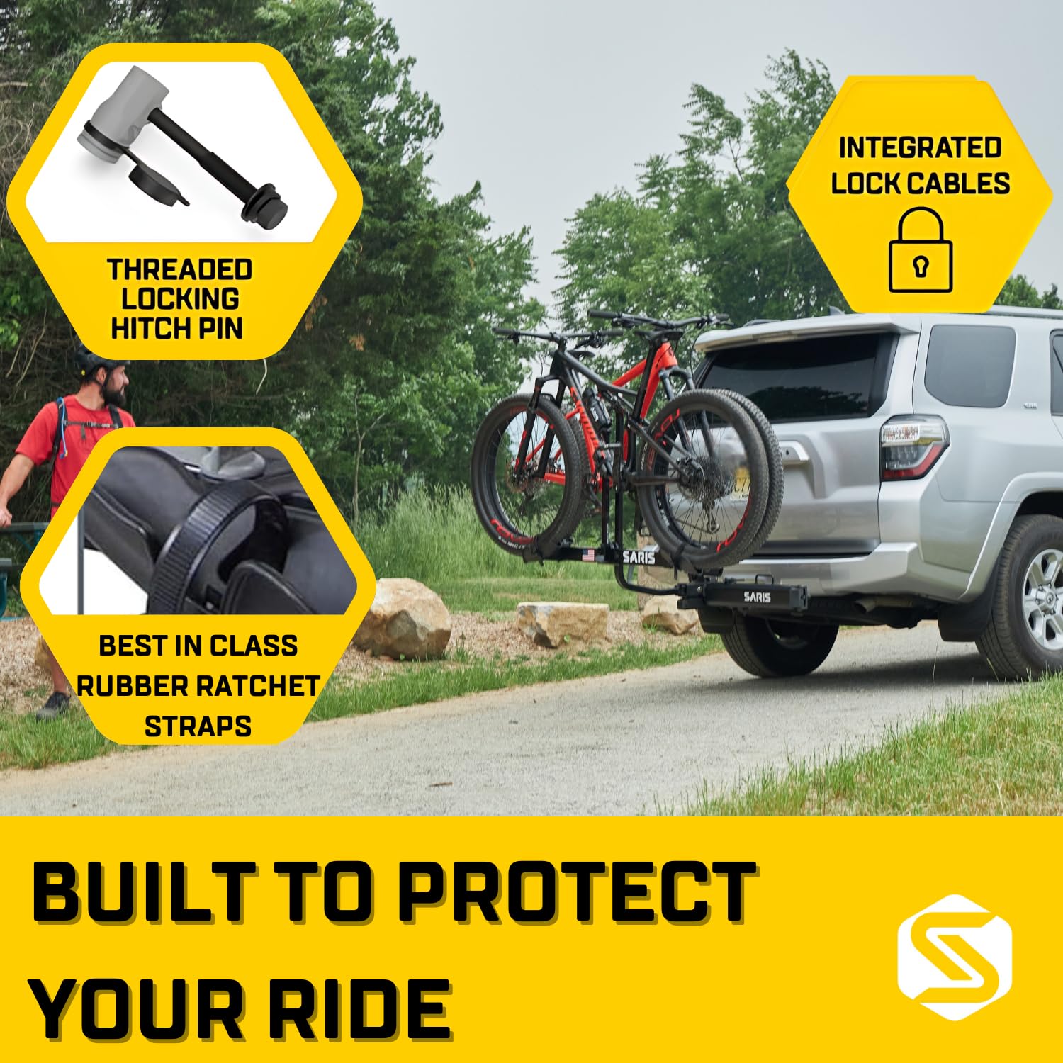 Saris Freedom 2-Bike Hitch Rack universal fit for different hitch sizes