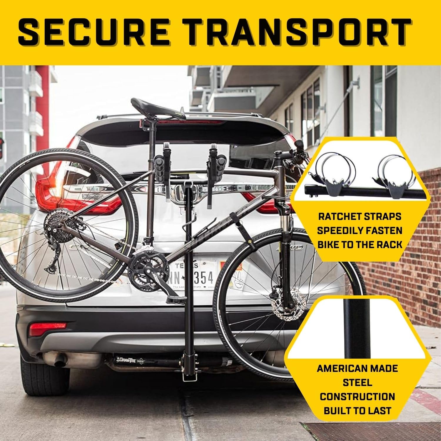 Saris Grand Slam foldable arms reduce storage space when not in use.