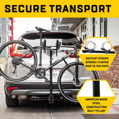 Saris Grand Slam foldable arms reduce storage space when not in use.