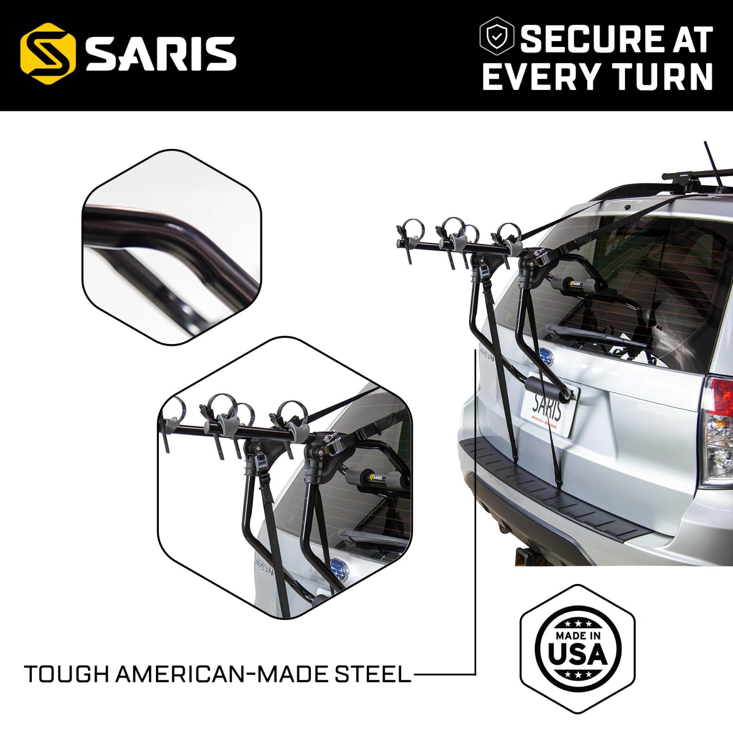 Coated hooks and foam pads guard vehicle finish during transport