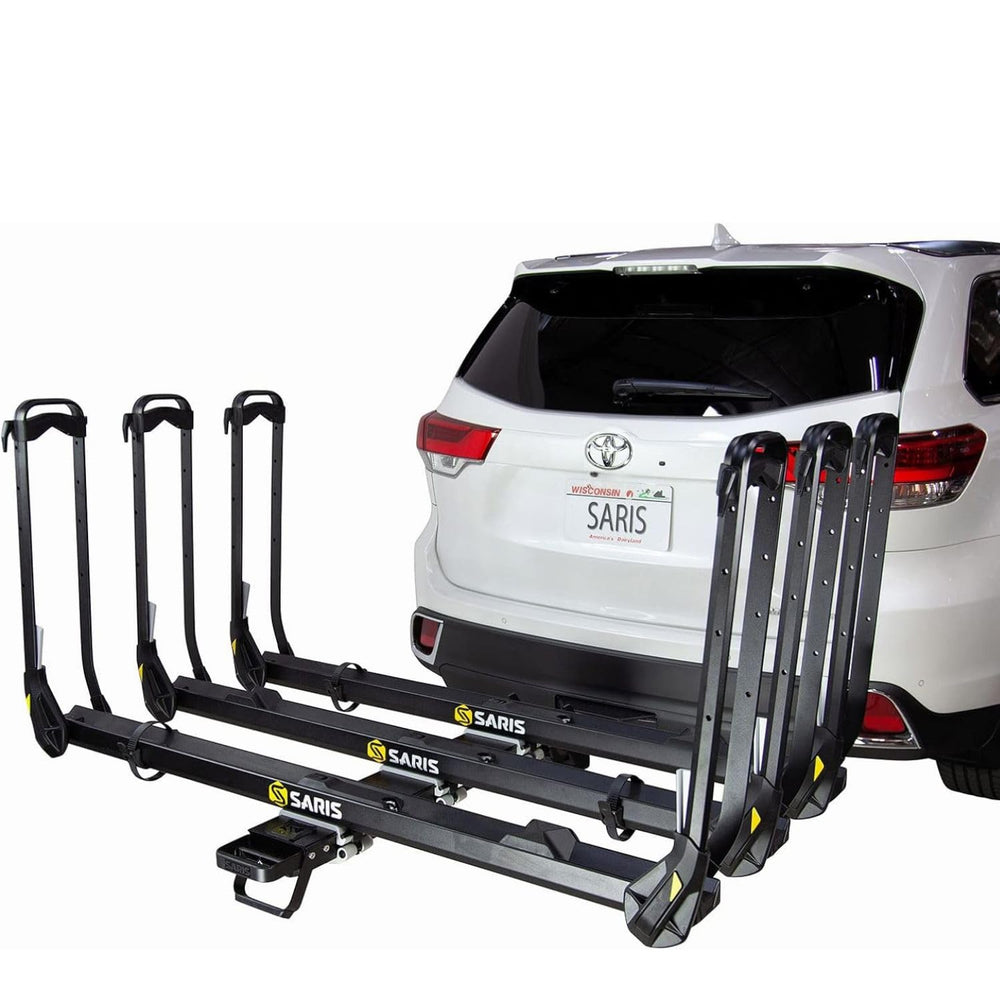 Saris MHS dual-arm holders adjust without tools.