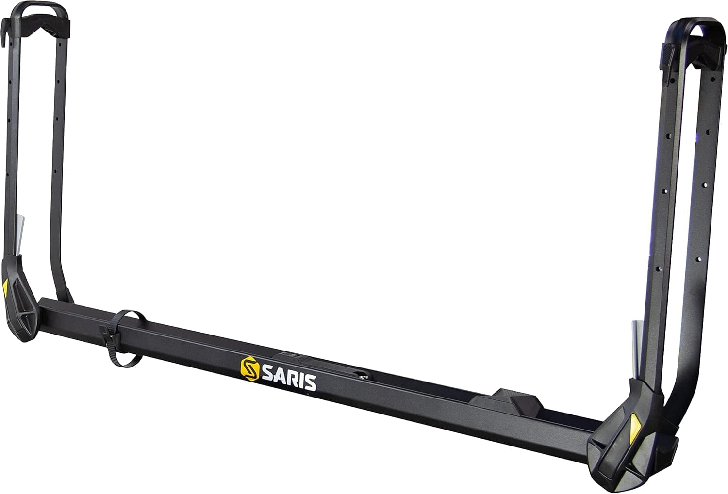 Saris MHS Duo 1-Bike Tray securely attached to a hitch rack for reliable transport.