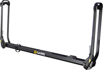 Saris MHS Duo 1-Bike Tray securely attached to a hitch rack for reliable transport.