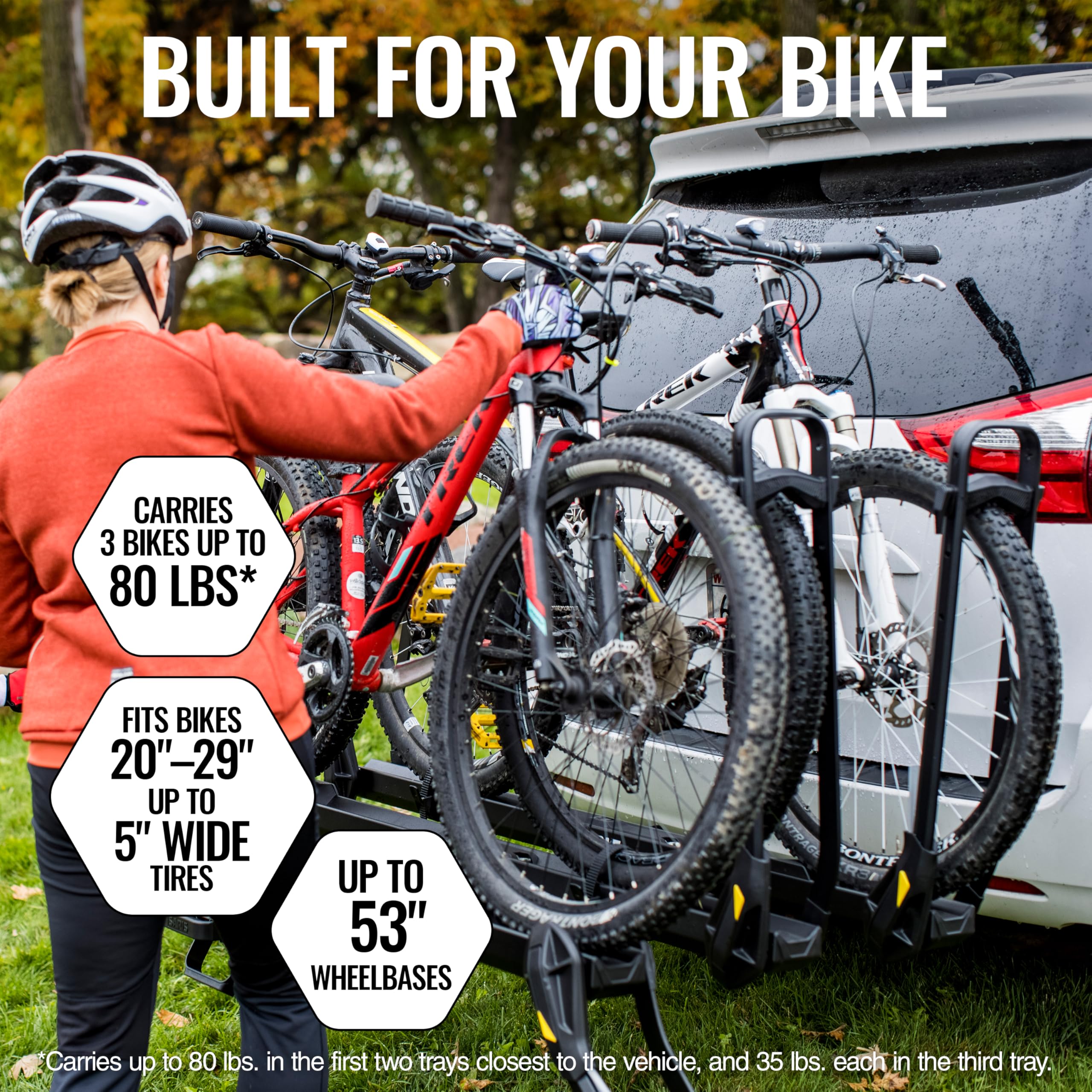 Saris MHS integrated security locks rack and bikes