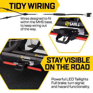 Saris MHS Light Kit brake function clearly signals stopping with high visibility
