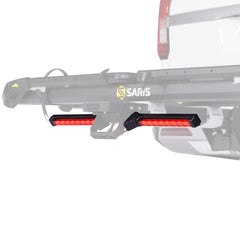 Saris MHS Light Kit taillight on rack enhances rear visibility for safer rides