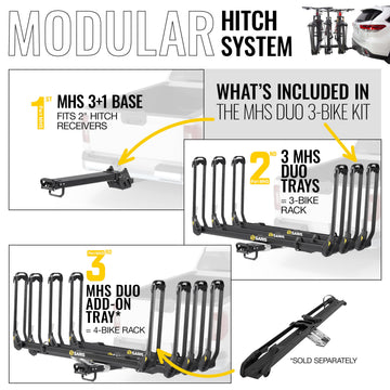 Saris MHS tilting feature enables hatch access with bikes mounted