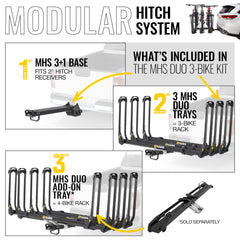 Saris MHS tilting feature enables hatch access with bikes mounted