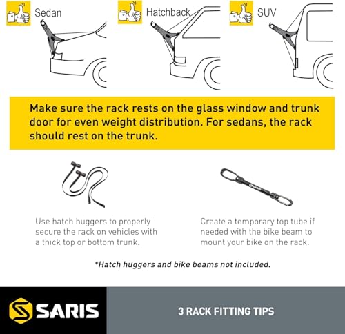 Saris Solo anti-sway feature stabilizing a bike on the rack