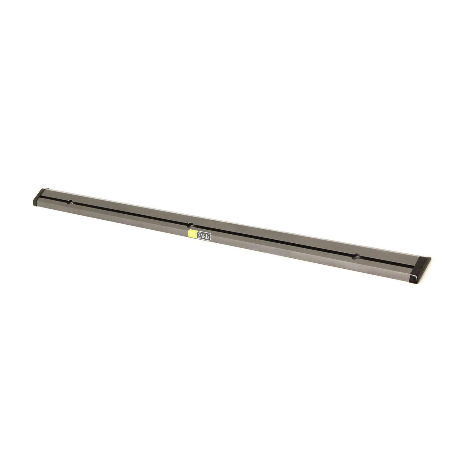 Saris Traps Single Track rail close-up showing durable powder-coated aluminum