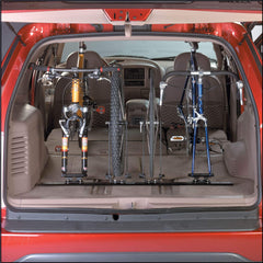 Vertical wall mount setup with Saris Traps Single Track for space-saving storage