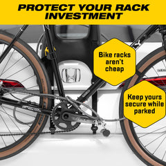 8 ft braided stainless steel cable offers versatile security options.