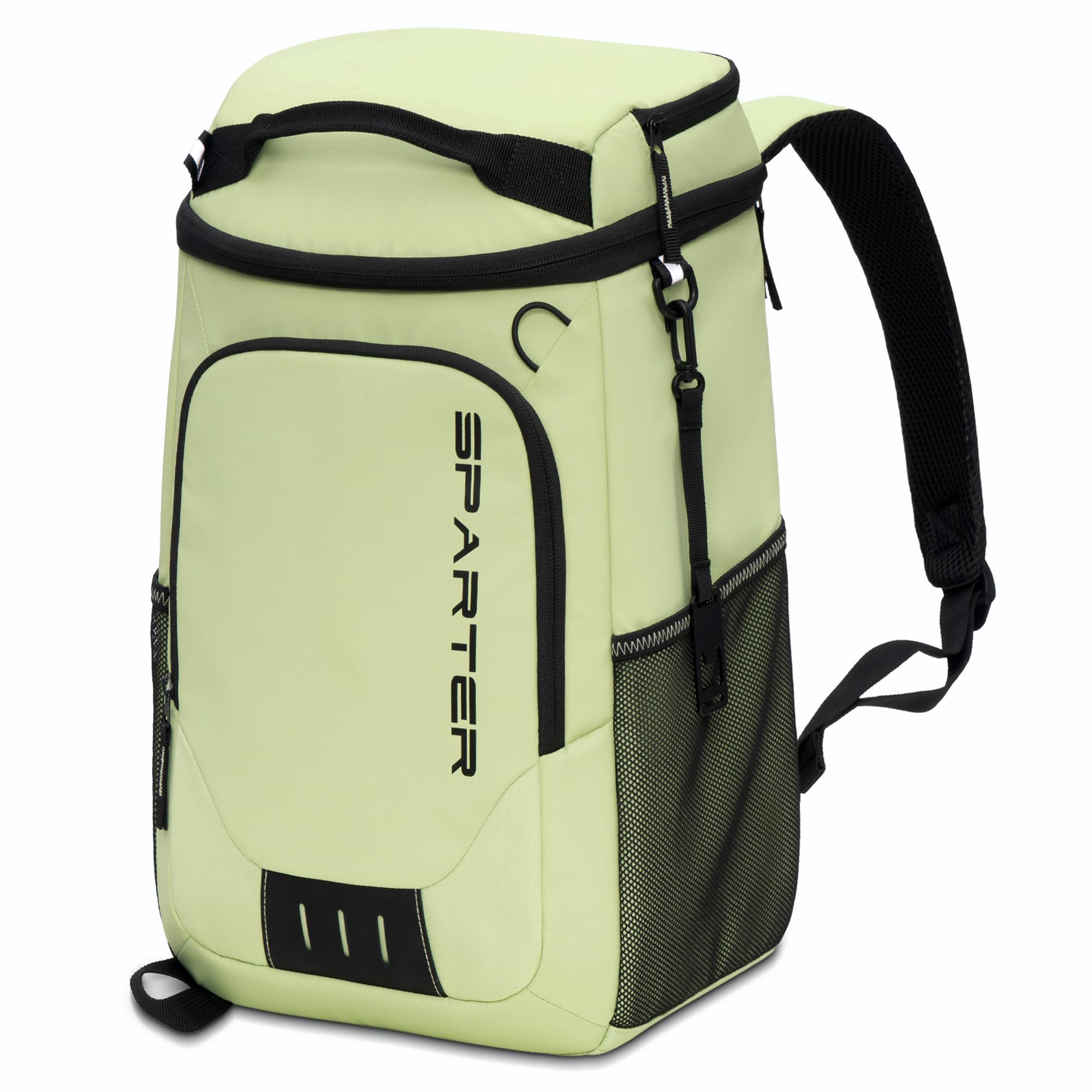 SPARTER backpack cooler with closed lid keeps beverages cool on the go