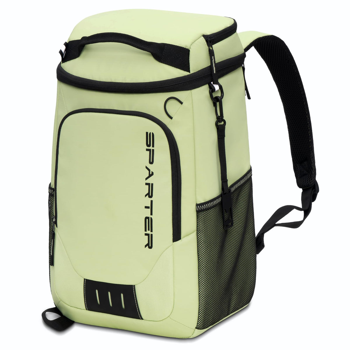 SPARTER backpack cooler with closed lid keeps beverages cool on the go