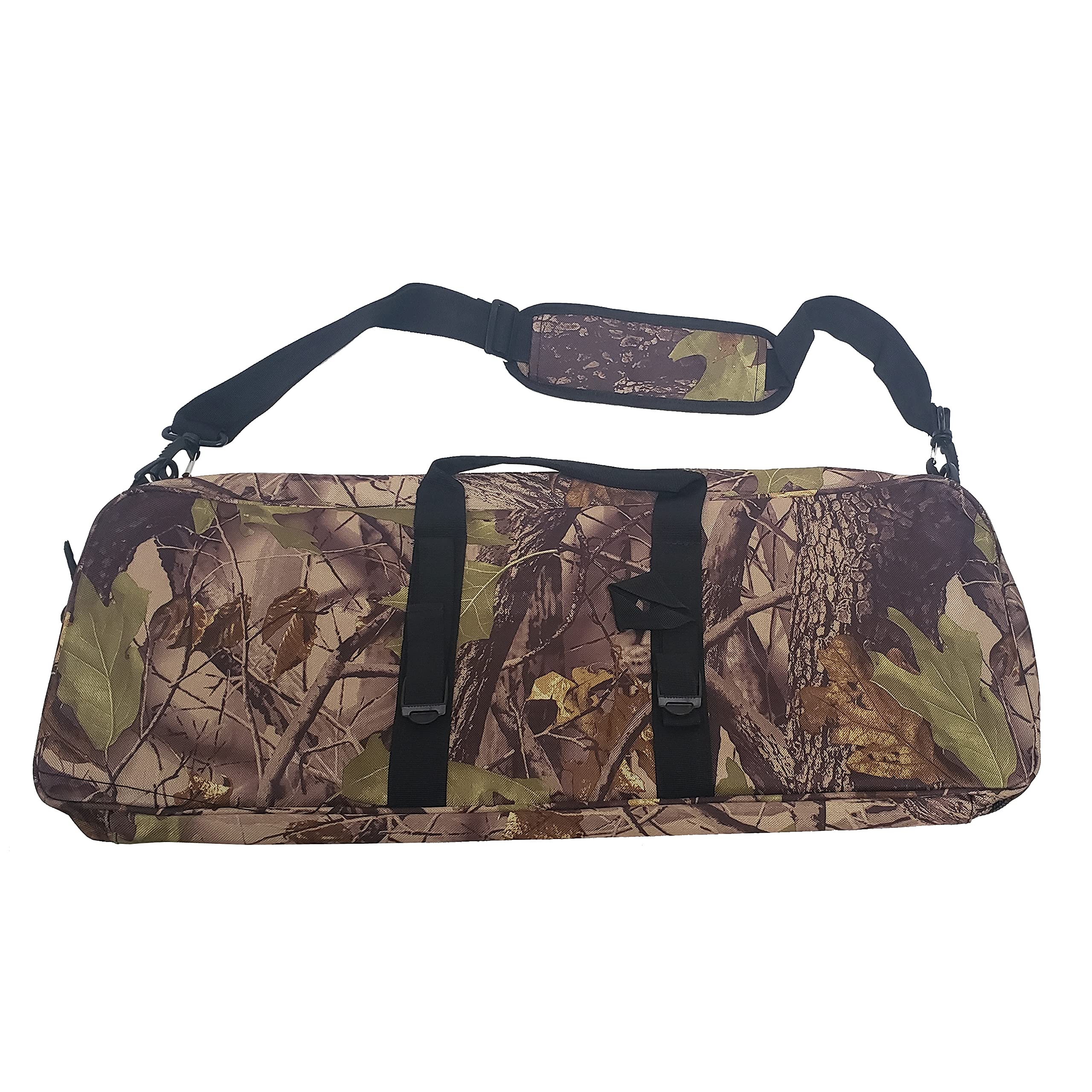SAS Recurve Takedown Bow Case in camo showing side pocket for small accessories