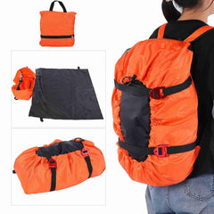 SASKATE orange foldable tarp extended demonstrates dirt barrier for rope storage.