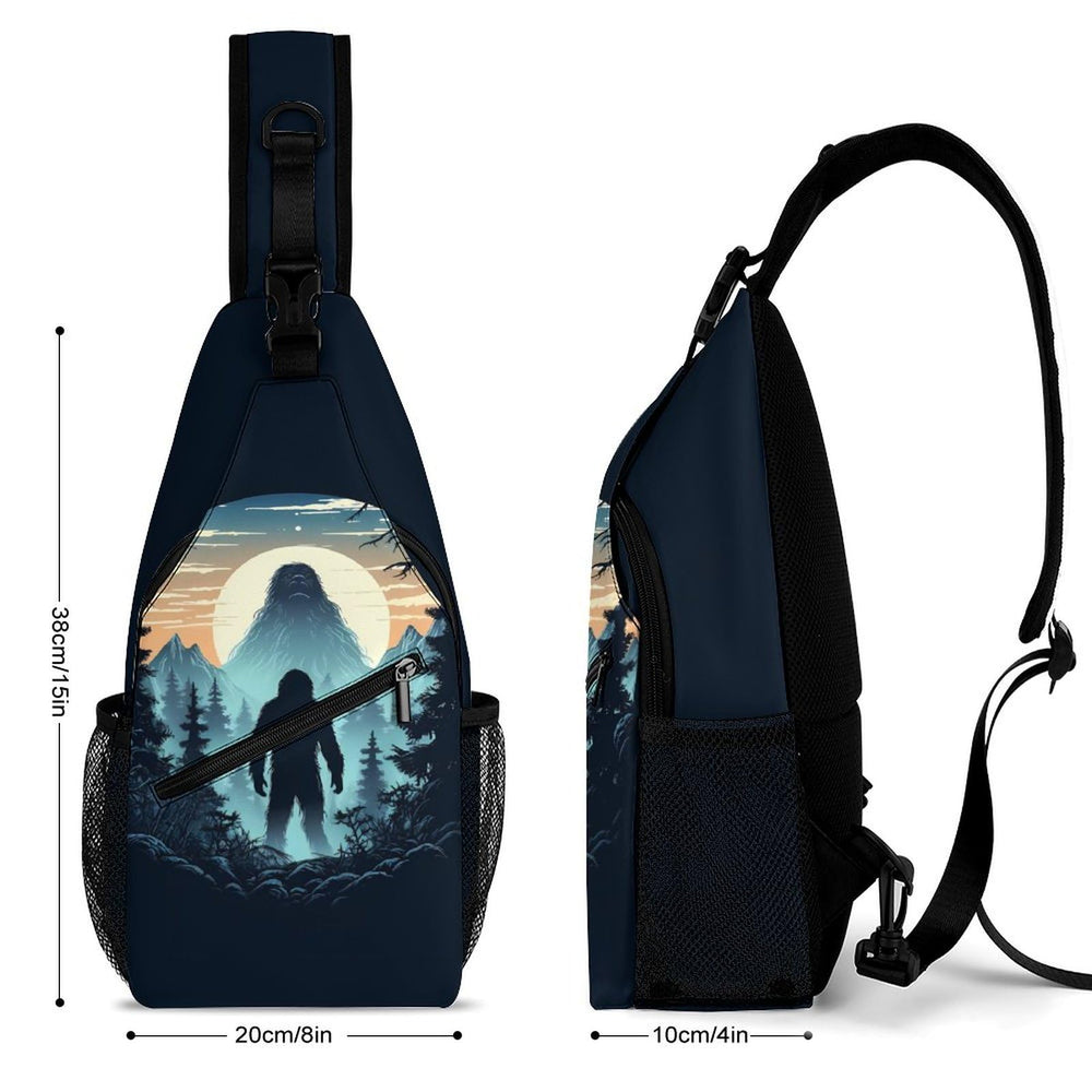 Sasquatch Bigfoot sling bag with detachable buckle for flexible carrying