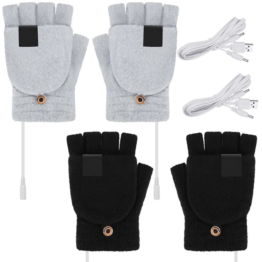 Satinior USB heated gloves black-pair ready for cozy typing sessions
