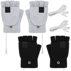 Satinior USB heated gloves black-pair ready for cozy typing sessions