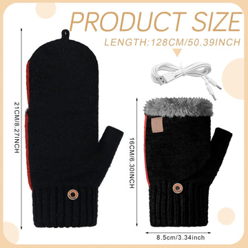 SATINIOR USB Heated Gloves typing function enables easy control while staying warm.