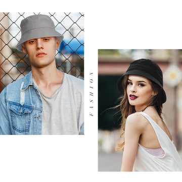 SATINIOR bucket hat beige - breathable cotton sun hat for men and women