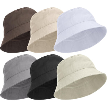 SATINIOR bucket hat black - breathable cotton sun hat for men and women