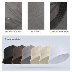 SATINIOR bucket hat gray - breathable cotton sun hat for men and women