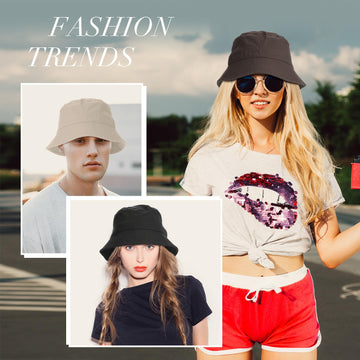 SATINIOR bucket hat khaki - breathable cotton sun hat for men and women