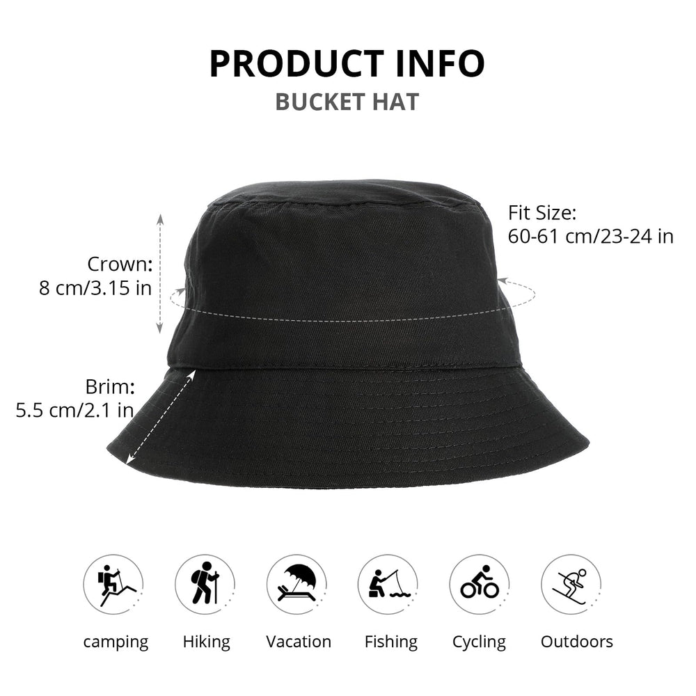 SATINIOR bucket hat white - breathable cotton sun hat for men and women