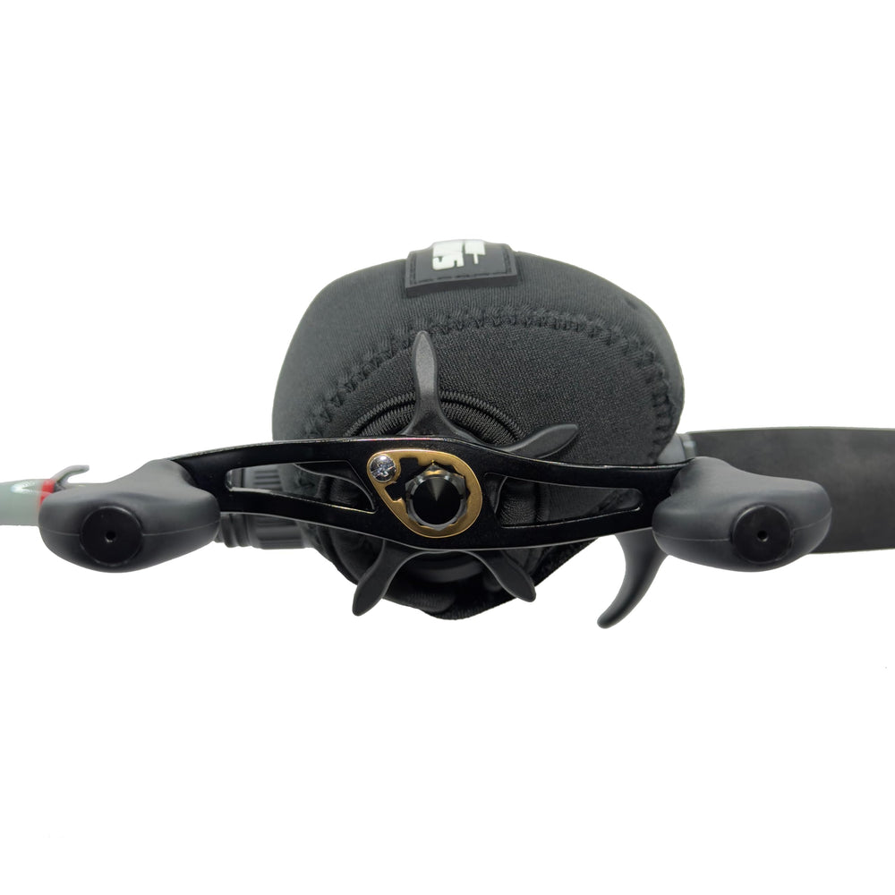 Savage Angler low-profile reel cover for right-handed 50-200 series shields from dust and moisture.