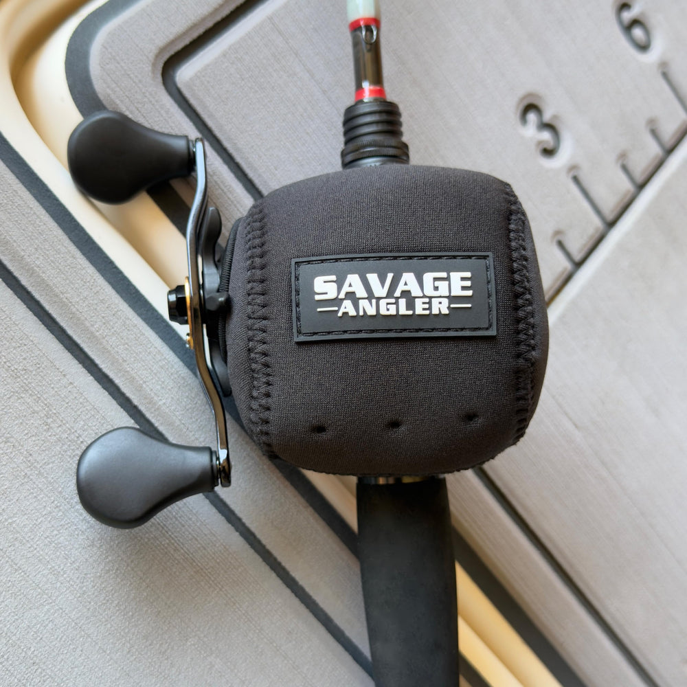 Savage Angler compatibility for 50-200 series reels with dual left/right options.
