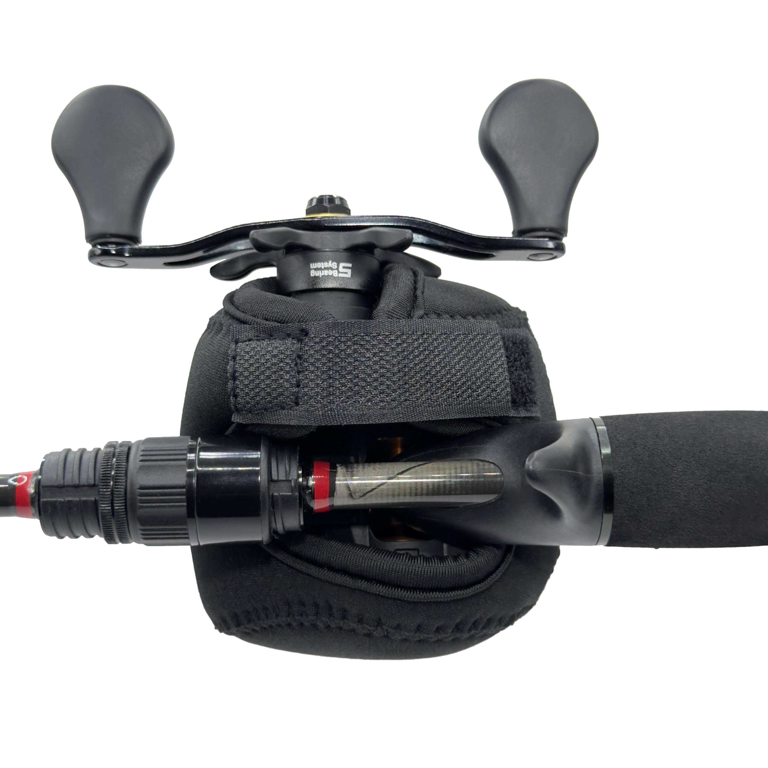 Savage Angler reel cover provides dust protection for internal reel components.