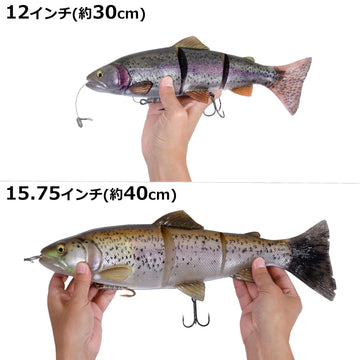 Savage Gear 3D Line Through Trout 12in Ghost Trout body texture and fins detail.