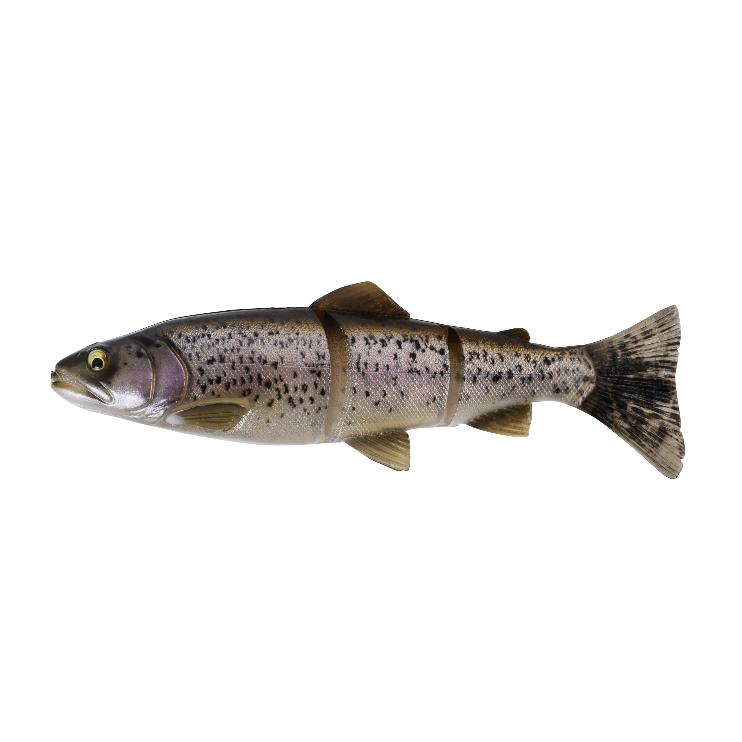Savage Gear 3D Line Through Trout 12in Ghost Trout front view highlights lifelike body details.