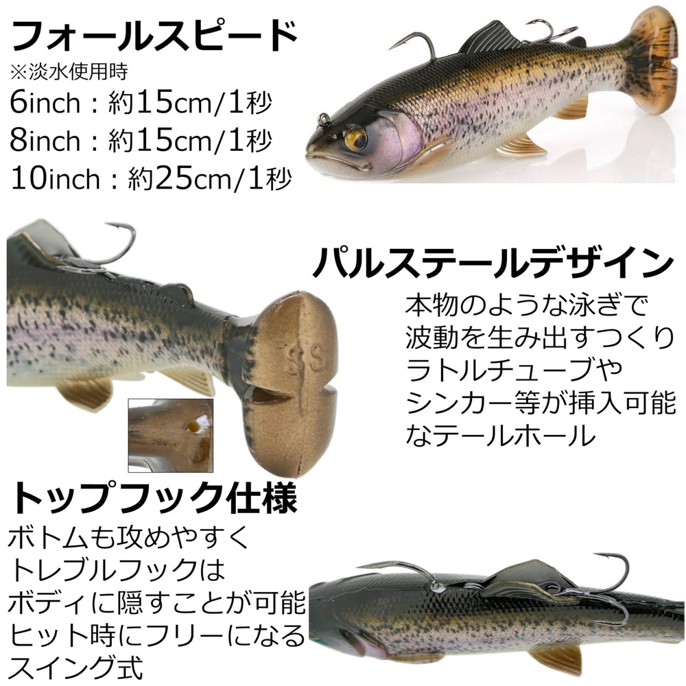 Savage Gear 3D Pulse Tail Trout RTF 6in carp wrapped box presentation communicates ready-to-fish quality.